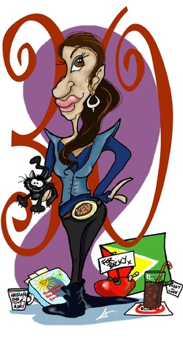 Cartoon: Kiran M (medium) by Andyp57 tagged caricature,wacom,painter