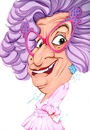 Cartoon: Dame Edna (small) by Andyp57 tagged caricature,gouache,andyp57