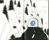 Cartoon: Arrow 1 (small) by freekhand tagged road sign tunnell wall mountain