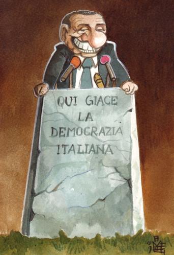 Cartoon: Berlusconi  podium (medium) by matteo bertelli tagged berlusconi,podium