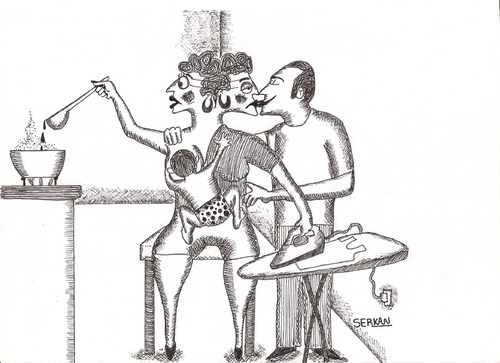 Cartoon: BEING WOMAN (medium) by serkan surek tagged surekcartoons