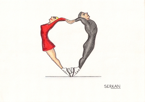 Cartoon: LOVE (medium) by serkan surek tagged surekcartoons