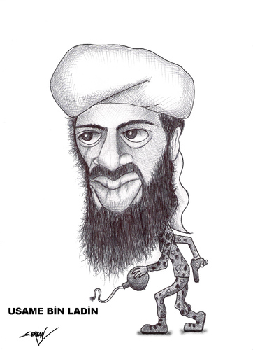 Cartoon: OSAMA BIN LADEN (medium) by serkan surek tagged surekcartoons