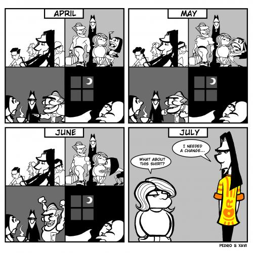 Cartoon: Adrift 044 Times of change (medium) by Xavi dibuixant tagged adrift,perduts,comic,strip,young,people,students