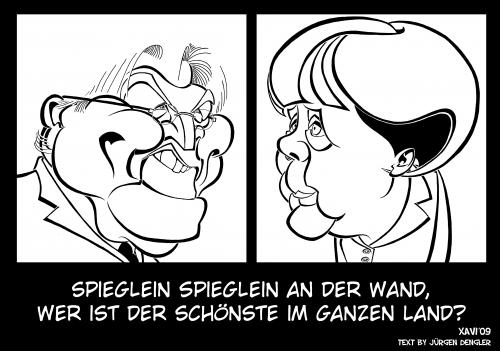 Cartoon: Der Spiegel (medium) by Xavi dibuixant tagged merkel,steinmeier,caricature,deutschland,karikatur,karikaturen,angela merkel,frank walter steinmeier,wahl,wahlen,bundeskanzler,kandidat,kandidatur,politiker,angela,merkel,frank,walter,steinmeier