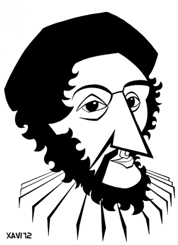 Cartoon: Guy de Chauriac (medium) by Xavi dibuixant tagged guy,de,chauriac,medicine,doctor,history,caricature,cartoon