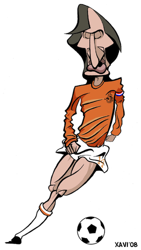 Cartoon: Johan Cruyff (medium) by Xavi dibuixant tagged soccer,football,amsterdam,ajax,barcelona,netherlands,cruyff,johan,johann,cruyff,niederlande,karikatur,mann,fussball,fußball,fußballpieler,spieler,trainer,totalen,begnadet