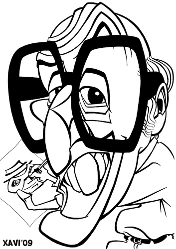 Cartoon: Will Eisner (medium) by Xavi dibuixant tagged will,eisner,caricature,cartoon,comic,art