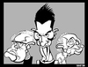 Cartoon: Depeche Mode (small) by Xavi dibuixant tagged dm depeche mode caricature music dave gahan martin gore andy fletcher