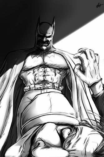 Cartoon: Batman Black And White (medium) by cesar mascarenhas tagged batman,joker,comic,black,and,white,dc,ipod,touch,sketckbook,mobile