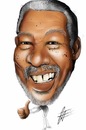 Cartoon: Morgan Freeman (small) by cesar mascarenhas tagged morgan,freeman,caricature