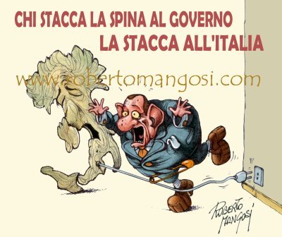 Cartoon: Oooopps ! (medium) by Roberto Mangosi tagged berlusconi,italy,government