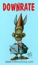 Cartoon: DownRate (small) by Roberto Mangosi tagged economy,crisis,usa,obama