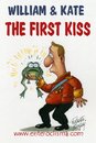 Cartoon: First kiss of William Kate (small) by Roberto Mangosi tagged royal wedding kate william marriage charles queen buckingham palace windsor mountbatten middleton westminster abbey camilla