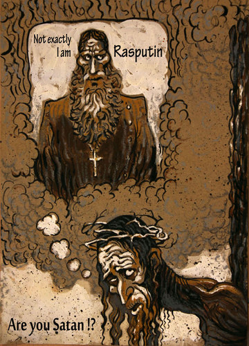 Cartoon: Last dream (medium) by Tarkibi tagged rasputin,grigori