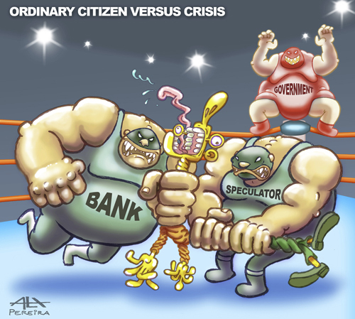 Cartoon: Crisis (medium) by Alex Pereira tagged crisis,world