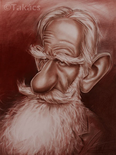 Cartoon: Bernard Shaw (medium) by takacs tagged caricature,portrait