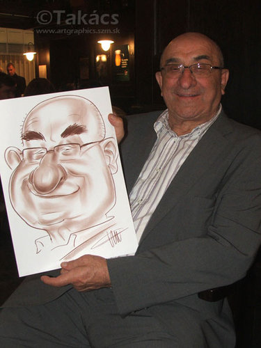 Cartoon: Live caricature (medium) by takacs tagged live,caricature