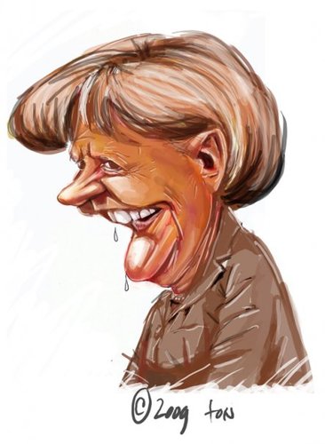 Cartoon: Angela Merkel (medium) by Toni Malakian tagged angela,merkel