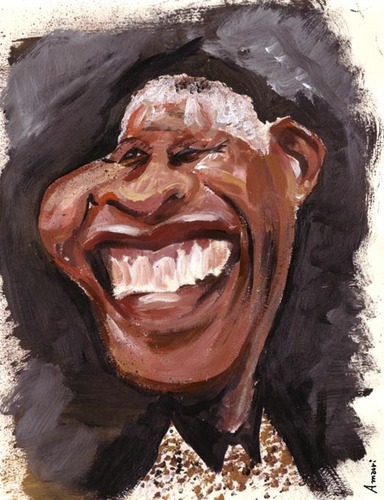 Cartoon: Mandela Acrylic (medium) by Amauri Alves tagged acrylic,politic