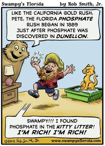 Cartoon: Swampys Florida Webcomic (medium) by RobSmithJr tagged ftravel,florida,tourism,flordia,history,swampys,phosphate,kitty,litter,ruch,gold,rush