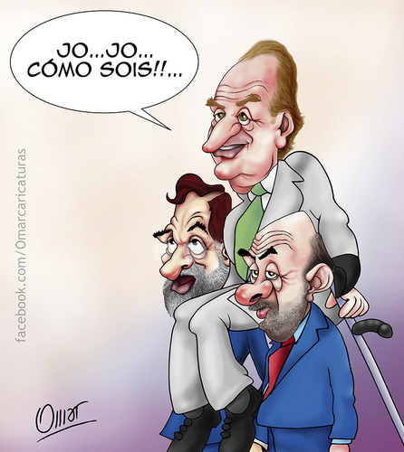 Cartoon: apoyo (medium) by riva tagged rey,juan,carlos,rajoy,rubalcaba,monarquia,abdicacion