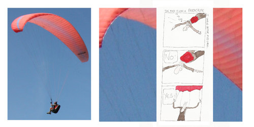 Cartoon: the mind is like a parachute (medium) by kika tagged fallschirm,gleitschirm,geist