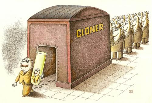 Cartoon: Cloner (medium) by ciosuconstantin tagged duplicate