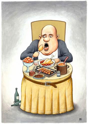 Cartoon: Glutton (medium) by ciosuconstantin tagged food