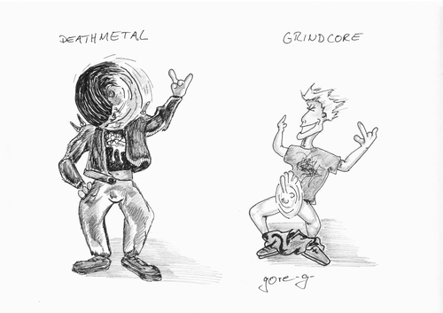 Cartoon: der kleine Unterschied (medium) by gore-g tagged heavy,metal,grindcore,deathmetal