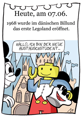 Cartoon: 7. Juni (medium) by chronicartoons tagged lego,legoland,disneyworld