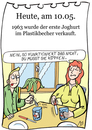 Cartoon: 10. Mai (small) by chronicartoons tagged joghurt,plastik,frühstück,eier,cartoon