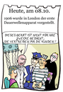 Cartoon: 8. Oktober (small) by chronicartoons tagged dauerwelle,elektrischer,stuhl,hinrichtung,friseur,strom,cartoon