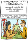 Cartoon: 14. November (small) by chronicartoons tagged blut,blutgruppe,winnetou,old,shatterhand,indianer,blutsbrüder,cartoon