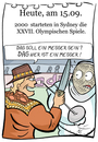 Cartoon: 15. September (small) by chronicartoons tagged olympia,sydney,crocodile,dundee,fechten,australien,cartoon