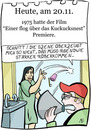 Cartoon: 20. November (small) by chronicartoons tagged einer,flog,über,das,kuckucksnest,jack,nicholson,milos,forman,cartoon