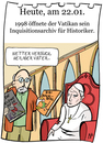 Cartoon: 22. Januar (small) by chronicartoons tagged papst,bibi,blocksberg,kleine,hexe,inquisition,vatikan