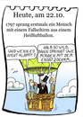 Cartoon: 22. Oktober (small) by chronicartoons tagged fallschirm heißluftballon fesselballon cartoon