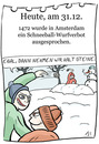 Cartoon: 31. Dezember (small) by chronicartoons tagged schneeball,amsterdam,winter,cartoon