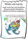 Cartoon: 4.März (small) by chronicartoons tagged ski,abfahrt,slalom,kandahar,cartoon