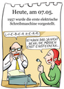 Cartoon: 7. Mai (small) by chronicartoons tagged elektrische schreibmaschine sekretärin büro