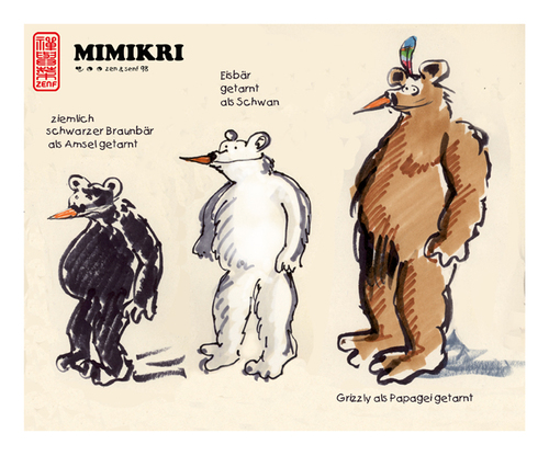 Cartoon: mimikry (medium) by zenundsenf tagged mimikry,bears,bären,zenf,zensenf,zenundsenf,walter,andi