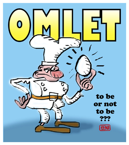 Cartoon: OMLET (medium) by zenundsenf tagged ei,dioxin,omelett,shakespeare,hamlet,andi,walter,zenundsenf,zensenf,zenf