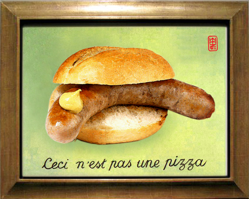 Cartoon: Pizza Magritte (medium) by zenundsenf tagged pizzapitch,pipe,pizza,magritte,zenf,zensenf,zenundsenf,walter,andi