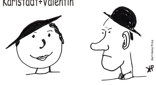 Cartoon: VALENTIN-KARLSTADT (medium) by zenundsenf tagged karl,heinz,prinz,carikature,valentin,karlstadt,liesl,volkshochschule,augsburg,kurs,karikaturen,comics,illus,andreas,walter
