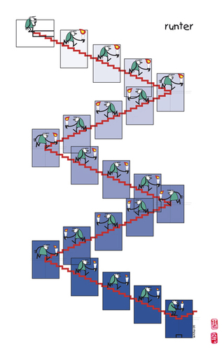 Cartoon: runter - down (medium) by zenundsenf tagged runter,down,zenf,zensenf,zenundsenf,walter,andi