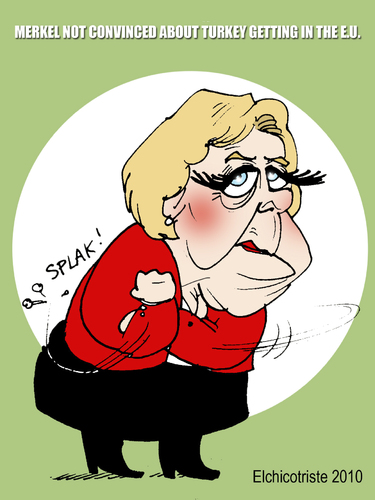 Cartoon: Merkel (medium) by ELCHICOTRISTE tagged merkel