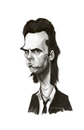 Cartoon: Nick Cave (small) by Martynas Juchnevicius tagged nick cave singer caricature painting digital
