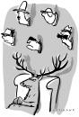 Cartoon: ohne (small) by kittihawk tagged jagd,hunting,erfolg,trophäe,kopf,