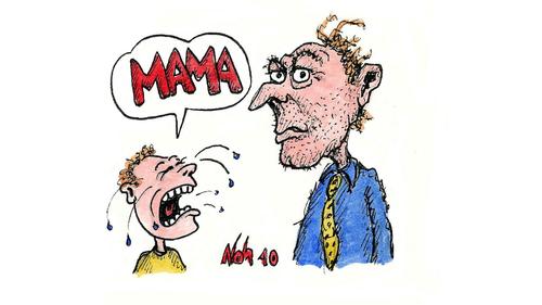 Cartoon: Mama (medium) by noh tagged norbert,heugel,noh,aelziv,familie,sohn,mutter